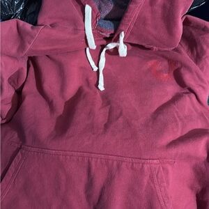 Pink Hoodie with White Drawstrings